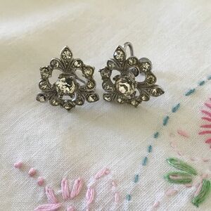 Vintage Bogoff Silver Earrings American costume jewelry